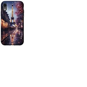 Coque pour iPhone XR Tour Eiffel Paris France la nuit Bokeh Majestic