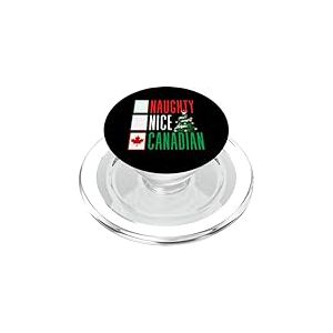 Merry Christmas Canada Naughty Nice Arbre de No&euml;l Canadien PopSockets PopGrip pour MagSafe