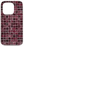 Carrelage en Verre mosa&iuml;que carr&eacute; Agate Rouge r&eacute;tro esth&eacute;tique Coque pour iPhone 15 Pro