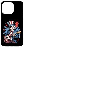 Uncle Sam Guitare électrique 4 juillet Rock USA Coque pour iPhone 15 Pro Max
