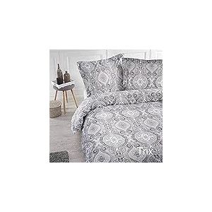 Papillon Trix Housse de Couette Sable, Coton Satin, 240 x 200/220 cm