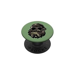 Lunettes de Soleil Motif Visage de P&egrave;re No&euml;l Vintage Camouflage Camouflage PopSockets PopGrip Adh&eacute;sif