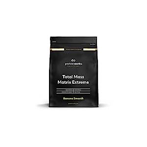 THE PROTEIN WORKS Total Mass Matrix Extreme Protéine en Poudre | Banane Onctueuse | Gain de Masse | Gain de Poids Hypercalorique | Avec Glutamine, Créatine et Vitamines| 1.325kg