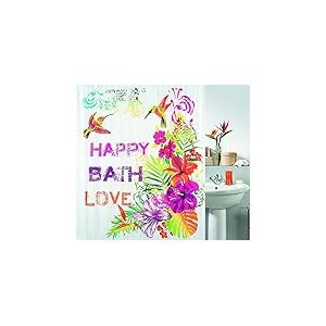 Spirella, Rideau de Douche en Textile Multicolore, Design &Eacute;l&eacute;gant et Moderne, Id&eacute;al pour Salle de Bain, Dimensions 180 x 200 cm, Parfait pour Ajouter Une Touche de Couleur