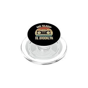 No Sleep Til Brooklyn Retro Old School Stereo Ghetto Blaster PopSockets PopGrip pour MagSafe