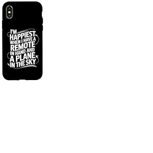 Maquette Planes Saying Happy Flying Rc Plane Coque pour iPhone X/XS