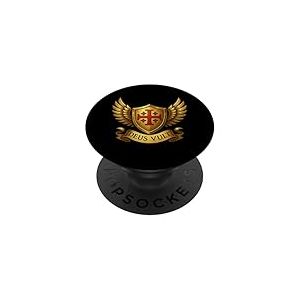 Deus Vult : Croix de J&eacute;rusalem - Royaume de J&eacute;rusalem PopSockets PopGrip Adh&eacute;sif