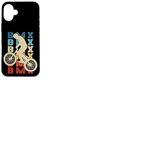 BMX Vélo Velo Cycliste Cyclisme Enfant garçon Retro Coque pour iPhone 16 Plus