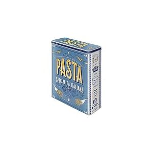 Nostalgic-Art Boîte de conservation rétro XL, Pasta – Idée de cadeau pour la cuisine, Grande récipient à céréale métallique, Design vintage, 4 l