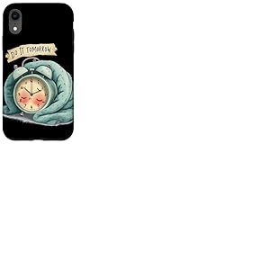 Superbe d&eacute;guisement de r&eacute;veil avec Discours Do It Tomorrow Coque pour iPhone XR