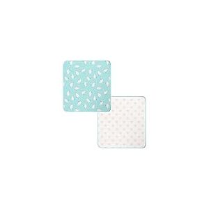 Character World Officiel Gruffalo Couverture en Jersey pour bébé Fille garçon Unisexe Bleu et Blanc Couverture de réception réversible pour Nouveau-nés – 70 cm x 75 cm