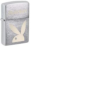 Zippo Briquet Tempête - Modèle Playboy - Finition Chrome Brossé avec Color Image - Rechargeable - Réutilisable - Design Coupe-Vent - Coffret Cadeau Fabriqué aux États-Unis