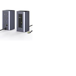 Baseus Docking Station, Nomos Air 12 in 1, Station d'accueil 2 Moniteurs avec 2 * 4K HDMI, USB-A/C 10Gbps, Ethernet 1 Gbps, 100W PD, HUB USB C pour Dell/HP/Lenovo/ASUS/Acer/Mac