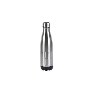 axentia Bouteille isotherme à double paroi en acier inoxydable, environ 500 ml, argenté/noir