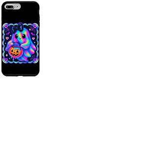 Adorable fantôme Kawaii avec nœud et Paillettes pour Halloween Heartcore Coque pour iPhone 7 Plus/8 Plus