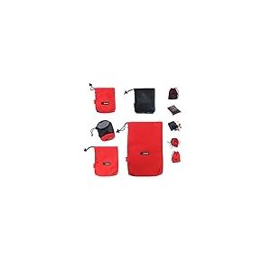 OVOY- Sacs de Serrage/Pochette/Ditty/Mesh-Stuff-Sack pour Le Camping/Voyage Cord/Sac - Rangement 5 en 1 Utilisation Voyage en Nylon 5 Pièces