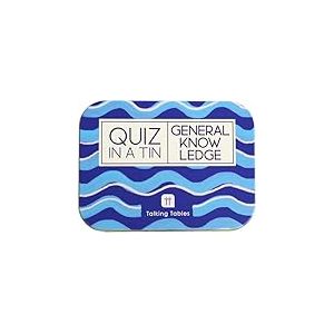 Talking Tables General Knowledge Quiz Game, Question Cards After Dinner Party, Present, Secret Santa, Fun Travel Pocket Games for Kids, Adults, Card Games, Ages 14+