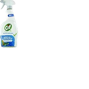 Cif Anticalcaire, spray nettoyant pour bain avec vinaigre et eucalyptus, 650 ml, pour l'élimination des résidus de calcaire et de savon, agents nettoyants d'origine naturelle, 100% parfum