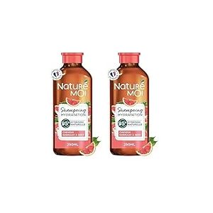 Natur&eacute; Moi - Shampooing Hydratation - Cheveux Normaux &agrave; Secs - Shampooing Sans Sulfate - Hydrate et revitalise - Au Pamplemousse Bio de Corse - 95% d'Origine Naturelle - 250 ml - Fabriqu&eacute; en France