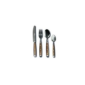 Pradel Excellence - Ménagère Quito, 24 Couverts - 6 Couteaux de Table + 6 Fourchettes + 6 Cuillères à Soupe + 6 Cuillères à Café - Lames Acier Inoxydable - Boîte Couleur - Bronze