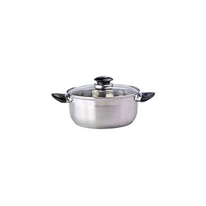 Edco Pot et couvercle en verre, argent, 18 x 8,5 cm, 2 L