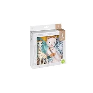 Vulli – Coffret Sophie La Girafe Et Son Doudou – Jouet Bébé 0 Mois+ – Caoutchouc Naturel Et Textiles Sensoriels – Doudou avec Attache Sucette – Idée Cadeau Naissance – Collection Il Était Une Fois