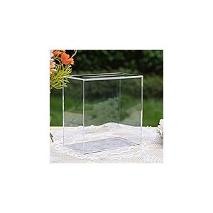 UNIQOOO Bo&icirc;te &agrave; cartes &eacute;paisse en acrylique transparent avec fente, sans impression, grande bo&icirc;te de mariage, 25,4 x 25,4 x 14 cm, pour d&eacute;coration de r&eacute;ception, collecte de fonds, tirelire, &eacute;lection,