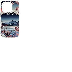 Arbre Japonais Sakura Garden Geisha Mount Fuji Cherry Blossom Tree Coque pour iPhone 14 Pro