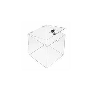 TUKA-i-AKUT 30x30x30cm Vitrine Acrylique de Présentoir Verrouillable, avec Serrure et Couvercle Pliable, Cube Boîte de Rangement pour Collections Musées Bijoux Cosmétiques Décorations, TKD8258-30cm