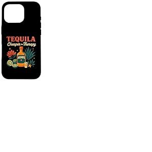 Tequila Is Cheaper Therapy Bouteille d'agave amusante Motif citron vert Coque pour iPhone 16 Pro