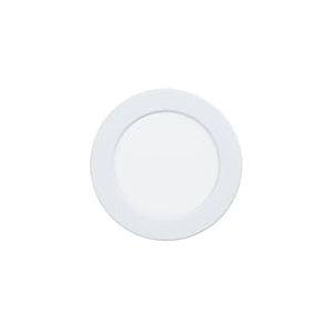 Eglo Spot LED encastrable Fueva 6, lampe de plafond à encastrer, luminaire encastré pour salle de bains, plastique blanc, éclairage blanc chaud - blanc froid, IP44, ∅ 11,7 cm