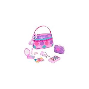 Play Circle Battat Maquillage et Beauté - Accessoires de Mode - Jeux d'éveil - Jouets pour Enfants - Set de Sac à Main de Princesse - 3 Ans et Plus, Rose
