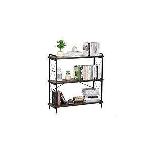 VEVOR Bibliothèque en métal, étagère Industrielle à 3 Niveaux, Petite bibliothèque de Rangement Vintage Rustique avec étagères Ouvertes, étagère de Rangement sur Pied, pour Salon, Chambre et Bureau