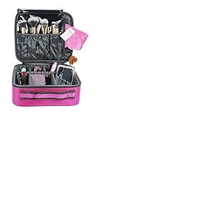 Fantasia Lot de 3 pinceaux de rasage de voyage Vissable, coque en aluminium, argent, poils synth&eacute;tiques, 41 g