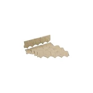 Suncast Bordure en Plastique avec Style Moderne et Aspect Pierre Naturelle pour clôturer des parterres de Fleurs ou des parcelles de Jardin, Marron