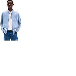 Tommy Hilfiger Bomber Homme Essential avec Fermeture &Eacute;clair, Bleu (Brisk Blue), L