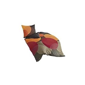 Bierbaum 6155_09 Draps de lit en Satin Maco Dessin 135 x 200 cm et 80 x 80 cm cacao