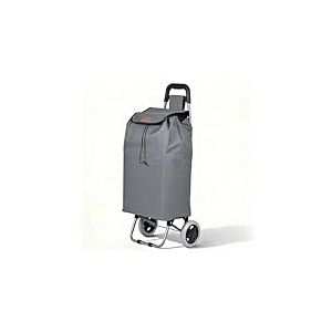 VOUNOT&reg; Chariot de Courses 2 Roues Pliable Chariot de March&eacute; 2 en 1 Caddie &agrave; roulettes Sac en Oxford avec Poche Zipp&eacute;e Mont&eacute;e d Escalier 59L Gris