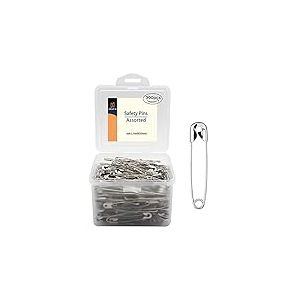 Lot de 300 épingles à nourrice de 54 mm en Vrac, Petites épingles à nourrice avec Une boîte Pratique, épingles à nourrice pour vêtements, Maison, Bureau