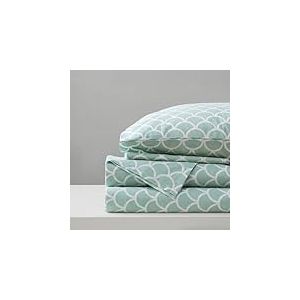 Comfort Spaces Parure de lit 4 pièces 100% Coton Respirant, léger, Doux avec Poche élastique de 35,6 cm pour Matelas jusqu'à 40,6 cm, literie Confortable pour Toutes Les Saisons, taie d'oreiller