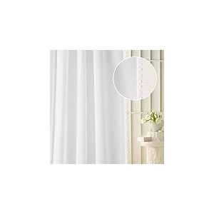 ROOM99 Rideau Voilage Transparent avec Oeillets Malia Spirit 140 x 250 cm Décorations pour Maison Salon Chambre Fenêtre Intérieur Plumetis Blanc, 1 pièce