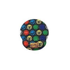 WONDEE Marvel Avengers Tapis de Souris Ergonomique avec Design Iron Man, Hulk, Le Marteau de Thor,Bouclier Captain America.. Tapis Souris Repose Poignet Gel Lavable à la Main - Marvel Cadeaux