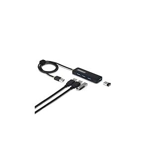 StarTech.COM Hub USB-A à 4 Ports, 5 Gbps, Alimenté par Bus, Mini-Hub USB-A vers 4X USB-A, Câble Hôte Extra Long de 61 cm
