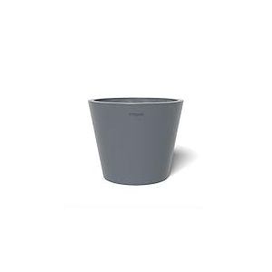 POTS&MORE VP011001 Conico 10 Pot de Fleurs, diamètre : 10 cm, Design élégant, Couleur : Gris, Hauteur : 8,5 cm, Cache-Pot en Plastique, pour Plantes d'intérieur