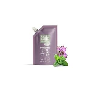 Salt of the Earth – Recharge Spray Déodorant Naturel, x3 Utilisations – Sauge Sclarée & Menthe – Végan, Protection Longue Durée, Certifié Leaping Bunny, Fabriqué au Royaume-Uni – 300 ml