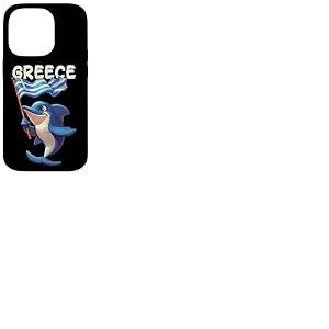 Costume Cool de Dauphin avec Drapeau de la Gr&egrave;ce Coque pour iPhone 14 Pro