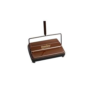 STANLEY HOME PRODUCTS Balai &eacute;lectrostatique pour moquette et sol &ndash; Nettoyant de sol l&eacute;ger et r&eacute;sistant &ndash; Convient pour sols lisses et tapis &agrave; poils courts &ndash; Pas d'&eacute;lectricit&eacute; n&eacute;cessaire (marron)