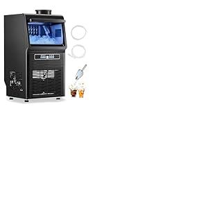 VEVOR Machine &agrave; Gla&ccedil;ons avec Capacit&eacute; de Production de 40,8 kg/24 h et Capacit&eacute; de Stockage de 5,4 kg, 36 Gla&ccedil;ons en 15 Minutes, Affichage Num&eacute;rique LED et Fonction Autonettoyante, Bar Restaurant