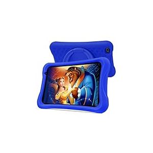 PRITOM Tablette pour Enfants 8 Pouces avec WiFi, Tablette Android 10 pour Les Tout-Petits, contr&ocirc;le Parental, 2 Go de RAM 32 Go de ROM, Extension &agrave; 512 Go, Double cam&eacute;ra, avec &eacute;tui (Bleu)