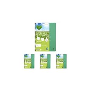 Clairefontaine Forever 68401C Un Cahier à Spirale 100% Recyclé (une Marque de A4 21x29,7 cm - 120 Pages Détachables Grands Carreaux - Papier Recyclé Blanc 90 g - Couverture Carte Recyclée